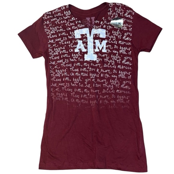 Vintage Y2K early 2000s Deadstock Women’s Texas A&M Top All Over Print - Picture 1 of 2